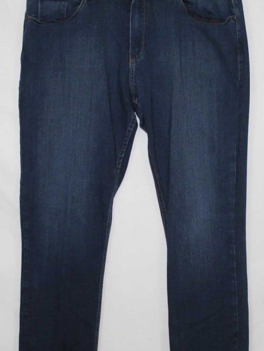 Paige federal dark wash straight leg stretchy jeans